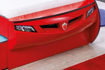 CARBED Кровать-машина Coupe с выдвижной кроватью Red 20.03.1306.00 в Заозёрном - zaozyornyj.mebel54.com | фото