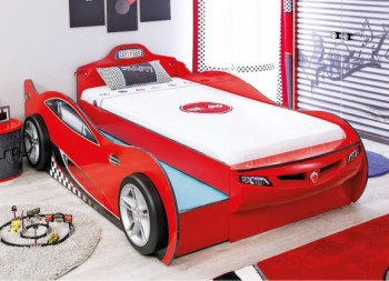 CARBED Кровать-машина Coupe с выдвижной кроватью Red 20.03.1306.00 в Заозёрном - zaozyornyj.mebel54.com | фото