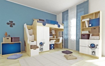 Детская комната Санни (Белый/корпус Клен) в Заозёрном - zaozyornyj.mebel54.com | фото