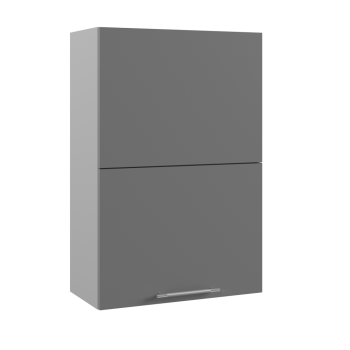 Гарда ВПГПМ 600 шкаф верхний высокий Blum Aventos (Белый Эмалит/корпус Серый) в Заозёрном - zaozyornyj.mebel54.com | фото