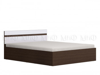 Ким кровать с подъемным механизмом 1,4 (Венге/белый глянец) в Заозёрном - zaozyornyj.mebel54.com | фото