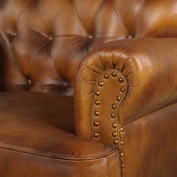 Кресло кожаное Чарльз в Заозёрном - zaozyornyj.mebel54.com | фото