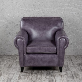 Кресло кожаное Элегант (Фиолетовый) в Заозёрном - zaozyornyj.mebel54.com | фото