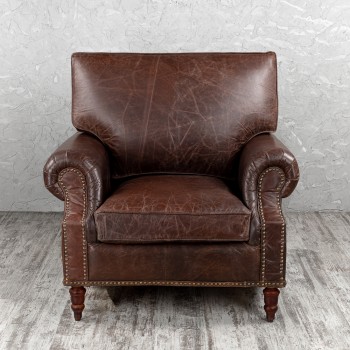 Кресло кожаное Лофт Аристократ (ширина 1100 мм) в Заозёрном - zaozyornyj.mebel54.com | фото