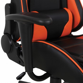 Кресло компьютерное BRABIX GT Racer GM-100 (черный, оранжевый) в Заозёрном - zaozyornyj.mebel54.com | фото