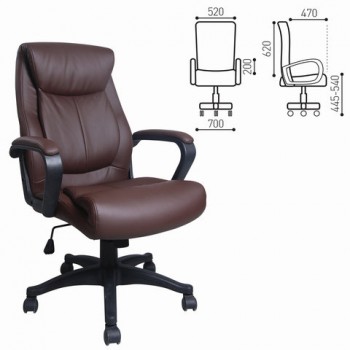 Кресло офисное BRABIX Enter EX-511 (коричневый) в Заозёрном - zaozyornyj.mebel54.com | фото