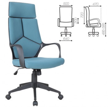 Кресло офисное BRABIX Prime EX-515 (голубая ткань) в Заозёрном - zaozyornyj.mebel54.com | фото