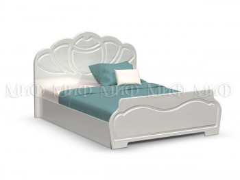 Кровать 1,4м Гармония (Белый/Белый глянец) в Заозёрном - zaozyornyj.mebel54.com | фото