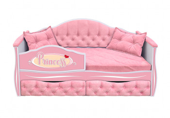 Кровать 160 серии Иллюзия 2 ящика 15 Бледно-розовый (подушки) в Заозёрном - zaozyornyj.mebel54.com | фото