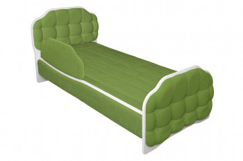 Кровать 190 Атлет Lux 76 Зелёный (мягкий бортик) в Заозёрном - zaozyornyj.mebel54.com | фото
