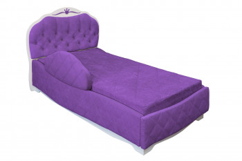 Кровать 190 Гармония Lux 32 Фиолетовый (мягкий бортик) в Заозёрном - zaozyornyj.mebel54.com | фото