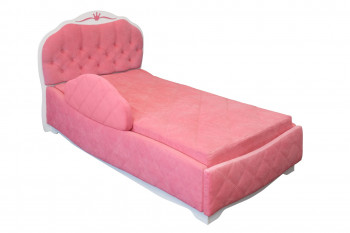Кровать 190 Гармония Lux 36 Розовый (мягкий бортик) в Заозёрном - zaozyornyj.mebel54.com | фото