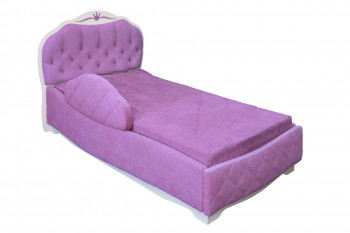 Кровать 190 Гармония Lux 67 Светло-фиолетовый (мягкий бортик) в Заозёрном - zaozyornyj.mebel54.com | фото