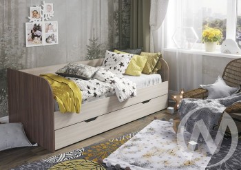 Кровать детская Балли 2-х уровневая (шимо темный/шимо светлый) в Заозёрном - zaozyornyj.mebel54.com | фото