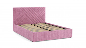 Кровать Гамма ш. 1400 (с основанием для хранения) (велюр тенерифе розовый) в Заозёрном - zaozyornyj.mebel54.com | фото