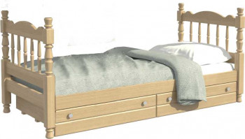 Кровать одинарная Аленка из массива сосны 800*1890 Сосна в Заозёрном - zaozyornyj.mebel54.com | фото