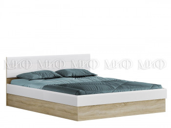 Кровать с подъемным механизмом 1,6 спальня Фортуна (Дуб сонома/белый глянец) в Заозёрном - zaozyornyj.mebel54.com | фото
