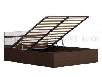 Кровать с подъемным механизмом Нэнси 1,6м (Венге/Белый глянец) в Заозёрном - zaozyornyj.mebel54.com | фото