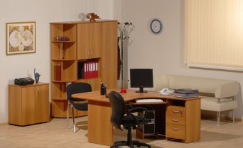 Мебель для персонала Рубин 42 Светлый миланский орех в Заозёрном - zaozyornyj.mebel54.com | фото