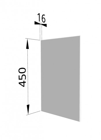 Панель торцевая (для шкафа горизонтального высокого) ВПГ Ройс (Белый софт) в Заозёрном - zaozyornyj.mebel54.com | фото