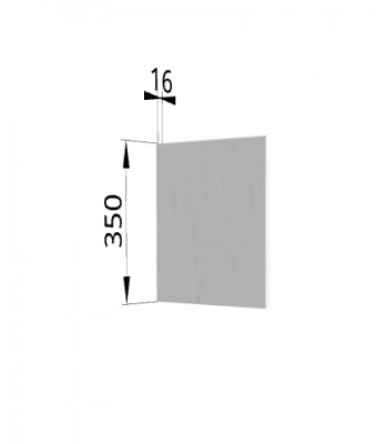 Панель торцевая (для шкафа горизонтального высотой 350 мм) ПГ Мелисса (Белый скин) в Заозёрном - zaozyornyj.mebel54.com | фото