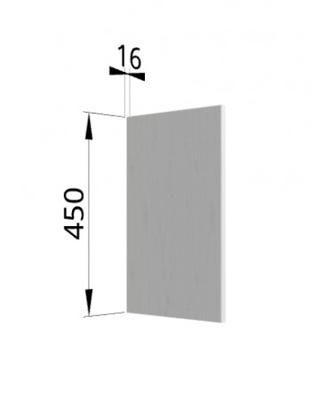 Панель торцевая (для шкафа горизонтального высотой 450 мм) ВПГ Мелисса (Белый скин) в Заозёрном - zaozyornyj.mebel54.com | фото