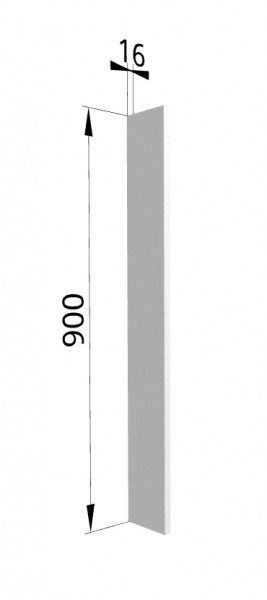 Панель торцевая (для шкафа верхнего торцевого высотой 900 мм) ВПТ 400 Мелисса (Белый скин) в Заозёрном - zaozyornyj.mebel54.com | фото