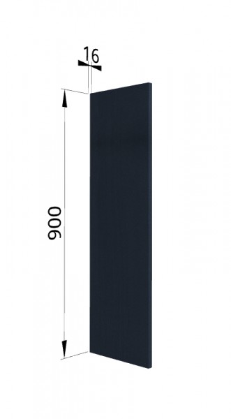 Панель торцевая (для шкафа верхнего высокого) ВП Тито, Гарда (Индиго) в Заозёрном - zaozyornyj.mebel54.com | фото