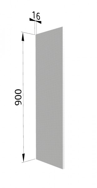 Панель торцевая (для шкафа верхнего высотой 900 мм) ВП Мелисса (Белый скин) в Заозёрном - zaozyornyj.mebel54.com | фото