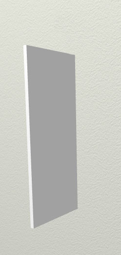 Панель торцевая ПТ 400 Капля (для шкафа торцевого верхнего) Белый в Заозёрном - zaozyornyj.mebel54.com | фото
