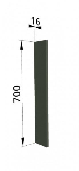 Панель торцевая ПТ 400 Квадро (для шкафа торцевого верхнего) Оливково-зеленый в Заозёрном - zaozyornyj.mebel54.com | фото