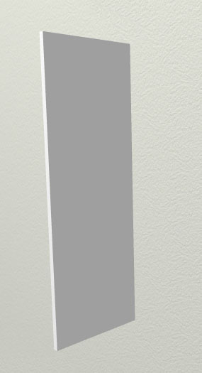 Панель торцевая ВП Капля (для шкафа верхнего высокого) Белый в Заозёрном - zaozyornyj.mebel54.com | фото
