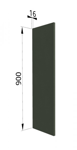 Панель торцевая ВП Квадро (для шкафа верхнего высокого) Оливково-зеленый в Заозёрном - zaozyornyj.mebel54.com | фото