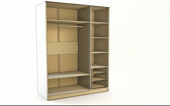 Шкаф 3-х створчатый с ящиками Бэлла (Выбеленное дерево/Белый) в Заозёрном - zaozyornyj.mebel54.com | фото