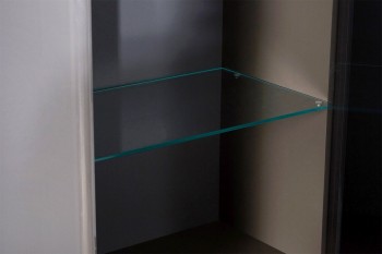 Шкаф комбинированный с 1-ой дверью «Наоми» (Джут, Фон серый) в Заозёрном - zaozyornyj.mebel54.com | фото