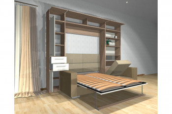 Шкаф-кровать с диваном Каролина в Заозёрном - zaozyornyj.mebel54.com | фото