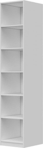 Шкаф ШР-1 зеркало, правый, Вива (Белый/Белый глянец/Платина) в Заозёрном - zaozyornyj.mebel54.com | фото