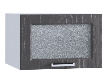 Шкаф верхний горизонтальный со стеклом 510, ШВГС 510 (Клен серый/корпус белый) в Заозёрном - zaozyornyj.mebel54.com | фото