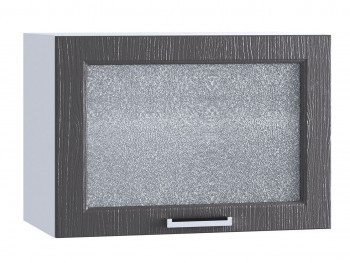 Шкаф верхний горизонтальный со стеклом 609, ШВГС 609 (Клен серый/корпус белый) в Заозёрном - zaozyornyj.mebel54.com | фото