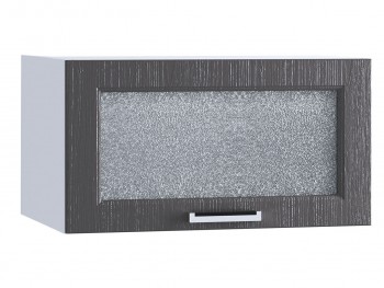 Шкаф верхний горизонтальный со стеклом 610, ШВГС 610 (Клен серый/корпус белый) в Заозёрном - zaozyornyj.mebel54.com | фото