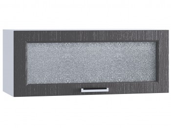 Шкаф верхний горизонтальный со стеклом 800, ШВГС 800 (Клен серый/корпус белый) в Заозёрном - zaozyornyj.mebel54.com | фото