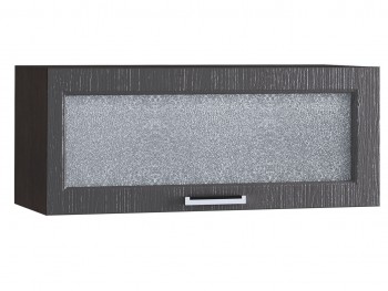 Шкаф верхний горизонтальный со стеклом 800, ШВГС 800 (Клен серый/корпус венге) в Заозёрном - zaozyornyj.mebel54.com | фото