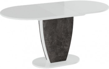 Стол обеденный «Монреаль» Тип 1 (Белый глянец/Моод темный) в Заозёрном - zaozyornyj.mebel54.com | фото