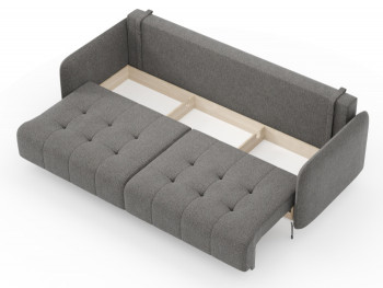 Валериан диван трёхместный прямой Стальной, ткань RICO FLEX 9292 в Заозёрном - zaozyornyj.mebel54.com | фото